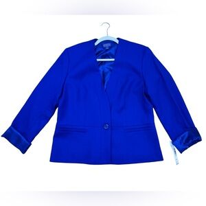 NWT Pendleton Royal Blue 100% Virgin Wool Blazer Jacket